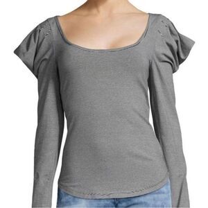 Free People Penelope Puff Long Sleeve Women's T-Shirt XS